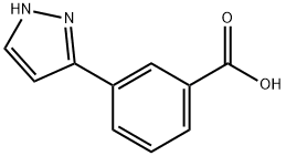 3-(1H-ピラゾール-3-イル)安息香酸 化学構造式