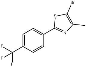 5-BROMO-4-METHYL-2-[4-(TRIFLUOROMETHYL)PHENYL]-1,3-THIAZOLE Struktur
