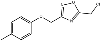 5-(CHLOROMETHYL)-3-[(4-METHYLPHENOXY)METHYL]-1,2,4-OXADIAZOLE Structure