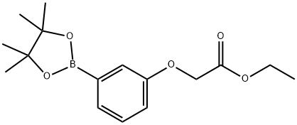 [3-(4,4,5,5-TETRAMETHYL-[1,3,2]DIOXABOROLAN-2-YL)-PHENOXY]-ACETIC ACID ETHYL ESTER Struktur