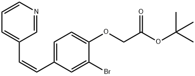 Z-[2-BROMO-4-(2-PYRIDIN-3-YL-VINYL)-PHENOXY]-ACETIC ACID TERT-BUTYL ESTER Struktur