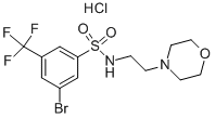 3-BROMO-N-(2-MORPHOLIN-4-YL-ETHYL)-5-TRIFLUOROMETHYL-BENZENESULFONAMIDE HYDROCHLORIDE Structure