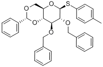 4-Methylphenyl2,3-bis-O-(phenylmethyl)-4,6-O-[(R)-phenylmethylene]-1-thio-β-D-Glucopyranoside, 850416-39-6, 结构式
