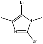 2,5-ジブロモ-1,4-ジメチル-1H-イミダゾール 化学構造式