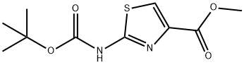 2-(BOC-氨基)噻唑-4-羧酸甲酯,850429-62-8,结构式