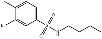 N-BUTYL 3-BROMO-4-METHYLBENZENESULFONAMIDE Struktur