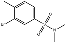 N,N-DIMETHYL 3-BROMO-4-METHYLBENZENESULFONAMIDE 化学構造式