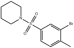 1-(3-BROMO-4-METHYLPHENYLSULFONYL)PIPERIDINE Struktur