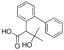 alpha-(1-Hydroxy-1-methylethyl)-biphenylacetic acid, (-)- Struktur