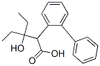 alpha-(1-Ethyl-1-hydroxypropyl)-biphenylacetic acid, (-)- Structure