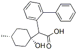 alpha-(1-Hydroxy-4-methylcyclohexyl)-biphenylacetic acid, cis-(-)- 结构式