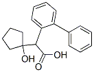 alpha-(1-Hydroxycyclopentyl)-biphenylacetic acid, (+)- 结构式