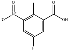 5-氟-2-甲基-3-硝基苯甲酸,850462-64-5,结构式