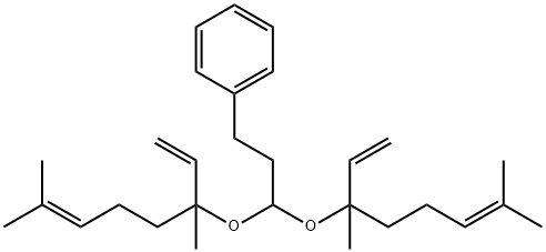 [3,3-bis[(1,5-dimethyl-1-vinyl-4-hexenyl)oxy]propyl]benzene 结构式