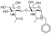 Benzyl 2-(AcetylaMino)-3-O-[2-(acetylaMino)-2-deoxy-β-D-glucopyranosyl]-2-deoxy-α-D-galactopyranoside 结构式
