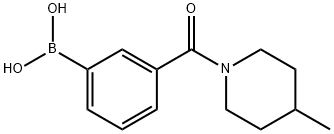 3-(4-METHYLPIPERIDINE-1-CARBONYL)PHENYLBORONIC ACID Struktur