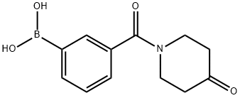 3-(4-OXOPIPERIDINE-1-CARBONYL)PHENYLBORONIC ACID 化学構造式