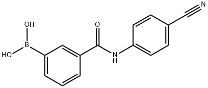 3-(4-氰基苯基)甲酰氨苯基硼酸,850567-36-1,结构式