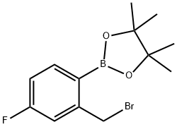 2-Bromomethyl-4-fluorophenylboronic acid pinacol ester Structure