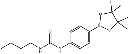1-BUTYL-3-[4-(4,4,5,5-TETRAMETHYL-1,3,2-DIOXABOROLAN-2-YL)PHENYL]UREA Struktur
