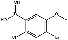 (4-BROMO-2-CHLORO-5-METHOXY)BENZENEBORONIC ACID Structure