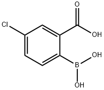 2-ボロノ-5-クロロ安息香酸 化学構造式