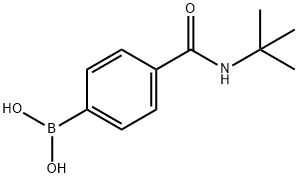 4-(TERT-BUTYLAMINOCARBONYL)PHENYLBORONIC ACID 化学構造式