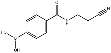 4-(2-CYANOETHYLAMINOCARBONYL)PHENYLBORONIC ACID Struktur