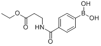 3-(4-硼苯甲酰胺基)丙酸乙酯 结构式