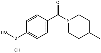 4-(4-METHYLPIPERIDINE-1-CARBONYL)PHENYLBORONIC ACID Structure