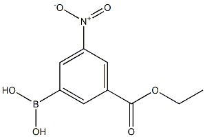 3-エトキシカルボニル-5-ニトロフェニルボロン酸 化学構造式