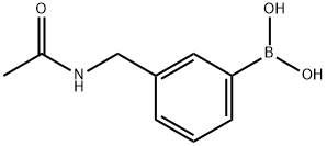 3-(アセチルアミノメチル)ベンゼンボロン酸 化学構造式