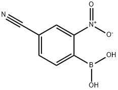 4-氰基-2-硝基苯基硼酸,850568-46-6,结构式