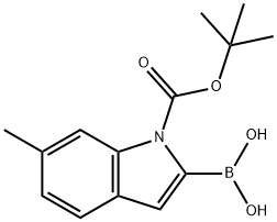 1-BOC-6-甲基吲哚-2-硼酸,850568-51-3,结构式