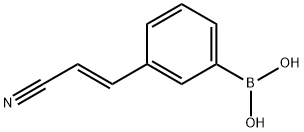 3-(E-2-氰基乙烯基)苯基硼酸, 850568-53-5, 结构式