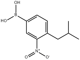 4-异丁基-3-硝基苯基硼酸,850568-57-9,结构式