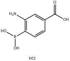 3-アミノ-4-ボロノ安息香酸塩酸塩 化学構造式