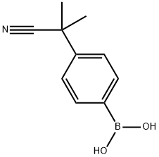 4-(2-氰基异丙基)苯基硼酸 结构式