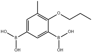 5-甲基-4-丙氧基-1,3-亚苯基二硼酸,850568-70-6,结构式