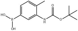 3-BOC-氨基-4-甲基苯基硼酸, 850568-81-9, 结构式