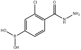 3-氯-4-肼羰基苯基硼酸, 850589-37-6, 结构式