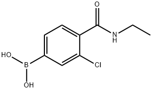 3-CHLORO-4-(N-ETHYLCARBAMOYL)BENZENEBORONIC ACID Struktur