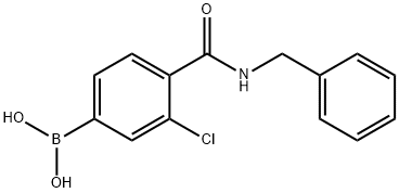 3-CHLORO-4-(N-BENZYLCARBAMOYL)PHENYLBORONIC ACID Structure