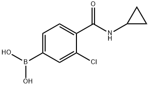 3-CHLORO-4-(CYCLOPROPYLCARBAMOYL)PHENYLBORONIC ACID Struktur