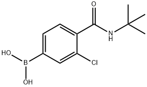 3-氯-4-(N-叔丁基氨甲酰基)苯基硼酸,850589-46-7,结构式
