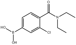 3-氯-4-(N,N-二乙基氨甲酰基)苯基硼酸, 850589-48-9, 结构式