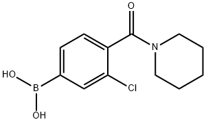 3-CHLORO-4-(PIPERIDINE-1-CARBONYL)PHENYLBORONIC ACID Struktur