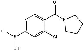 3-CHLORO-4-(PYRROLIDINYL-1-CARBONYL)PHENYLBORONIC ACID Struktur