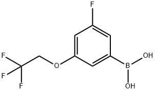 3-氟-5-(2,2,2-三氟乙氧基)苯基硼酸, 850589-55-8, 结构式