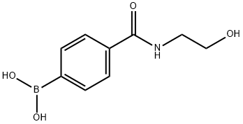 4-(2-羟基乙基氨甲酰基)苯基硼酸, 850593-04-3, 结构式